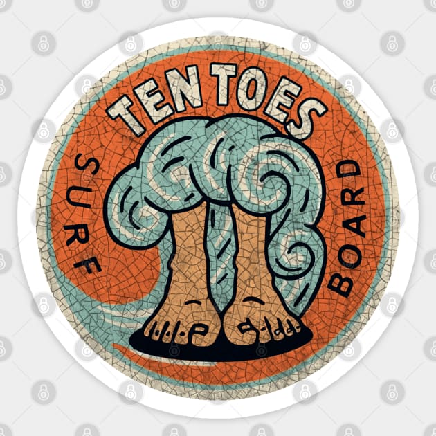 Ten Toes Sticker by Midcenturydave